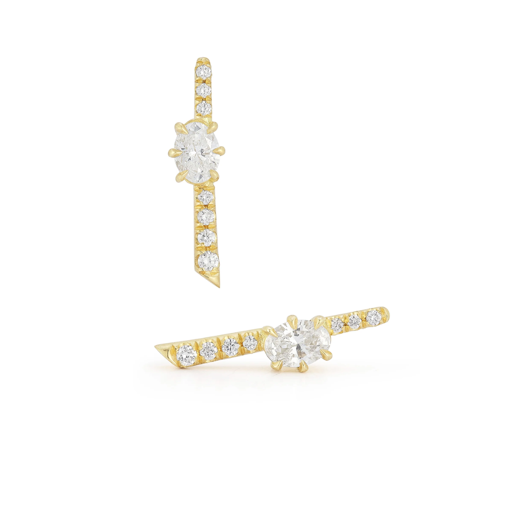 Rae Diamond Pavé Stud Earrings