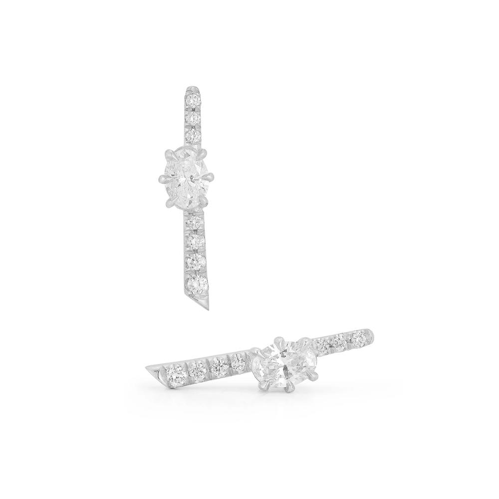 Rae Diamond Pavé Stud Earrings