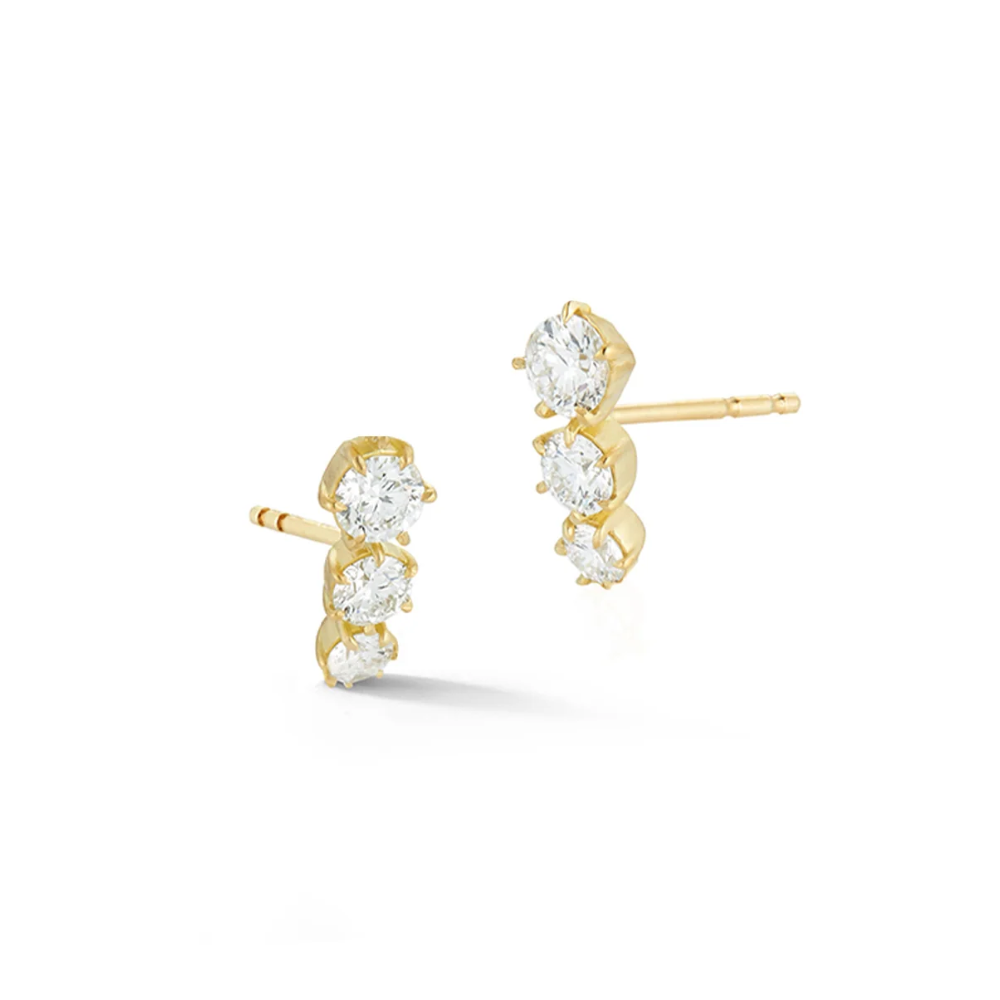 Ara Three Stone Studs