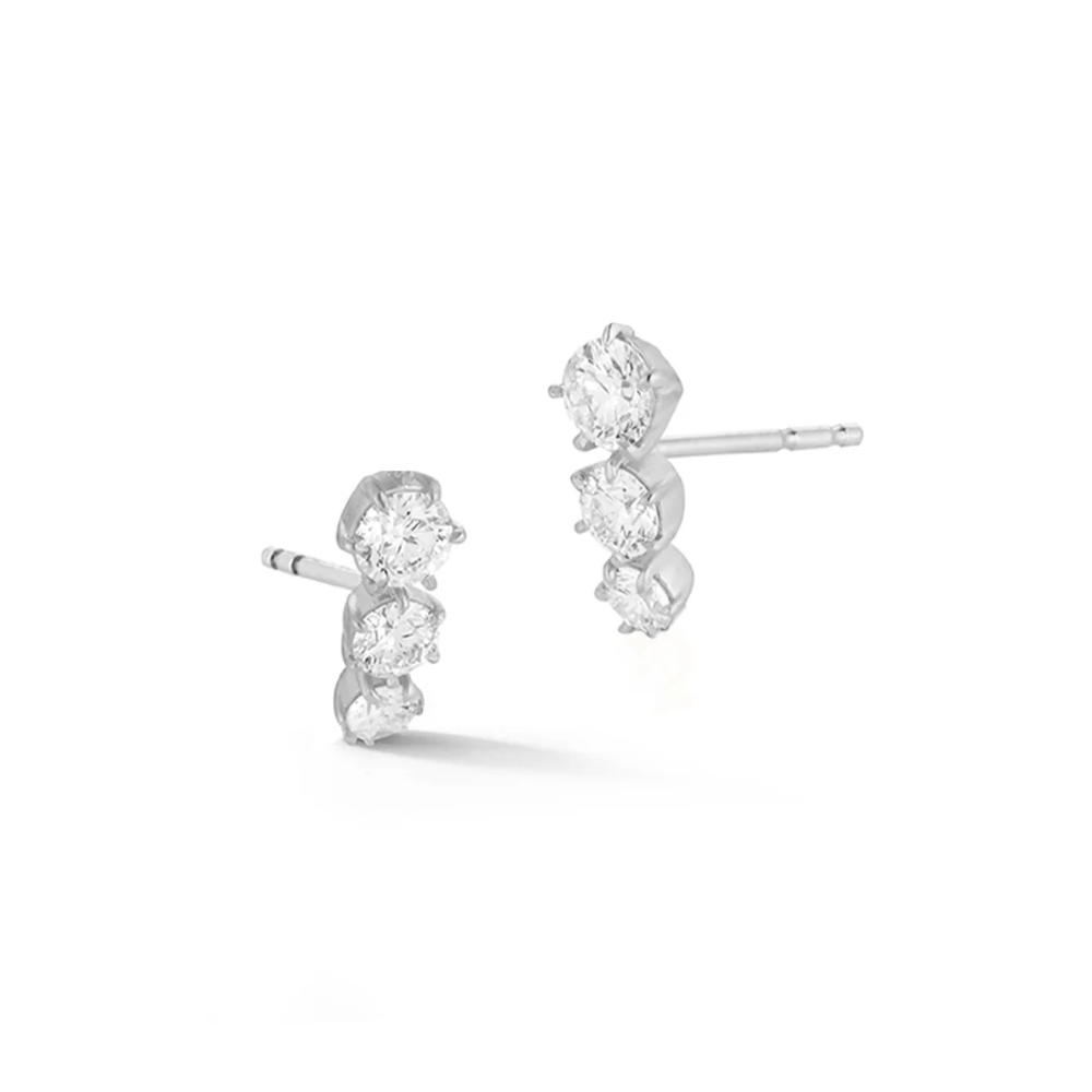 Ara Three Stone Studs