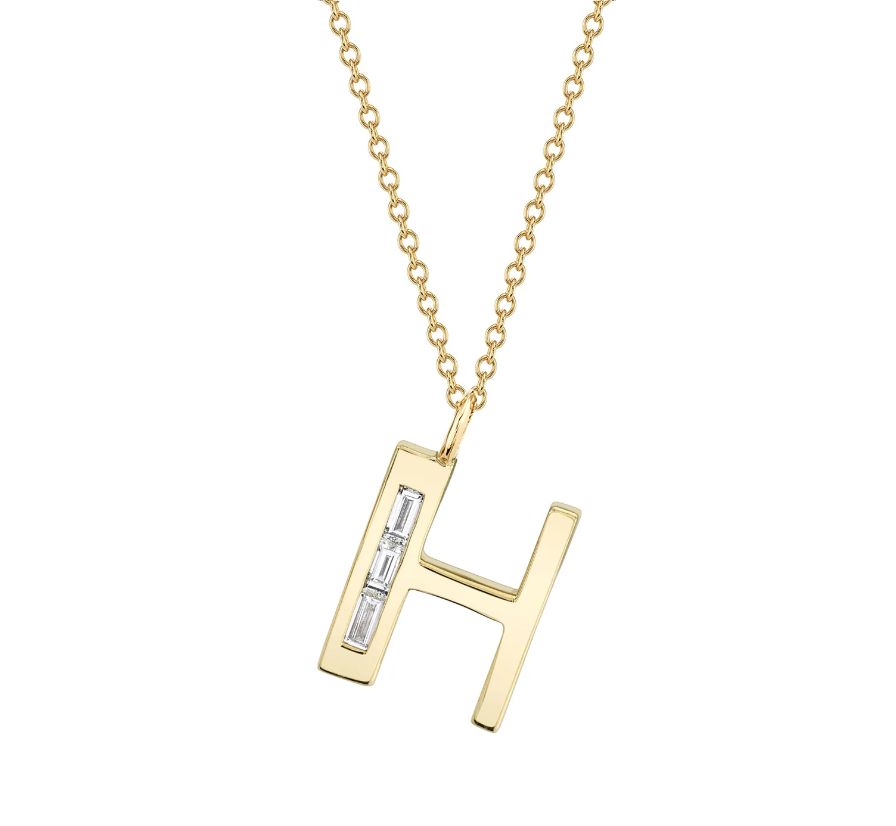 Large Deco Initial 16" Necklace