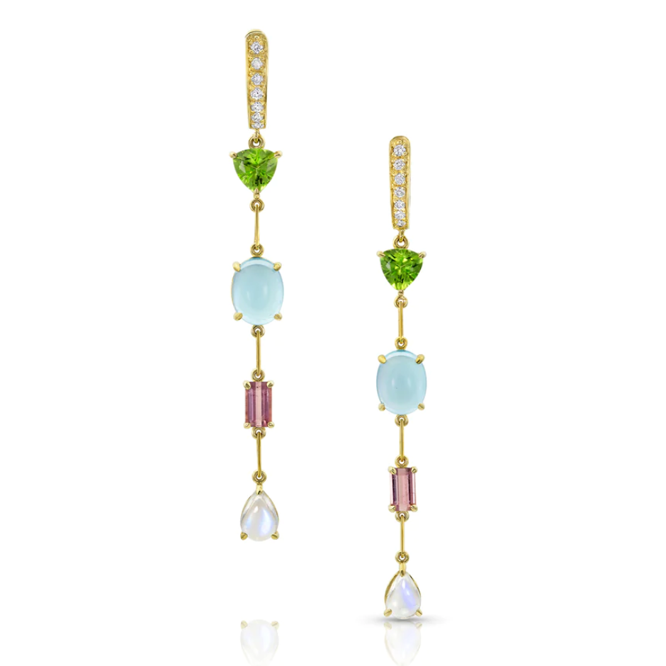 4 Stone Gemfetti Earrings