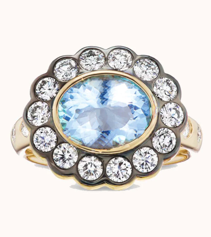 Aquamarine Alexandra Ring