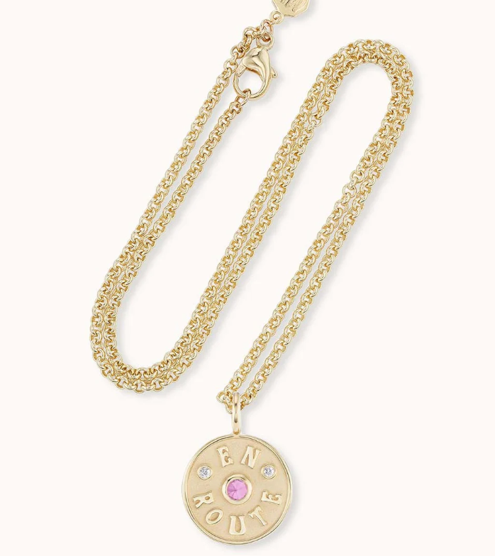 Mini En Route Necklace Pink Sapphire