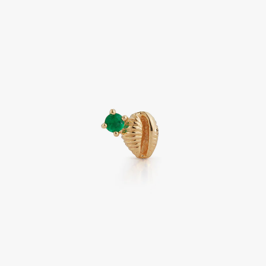 Bitsy Bean Stud with Emerald - Open