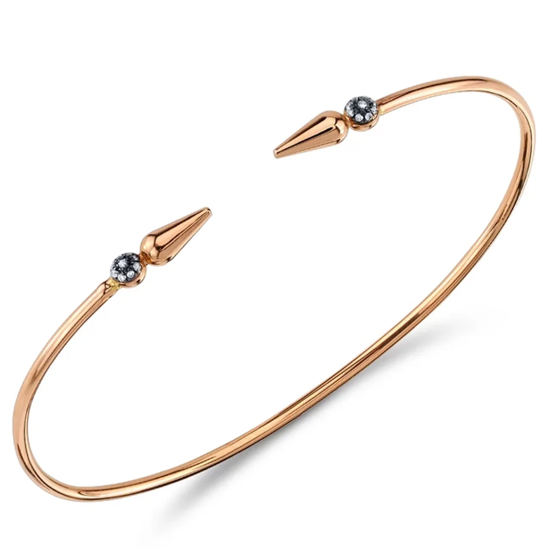 Pavé Center Shirley Diamond Spear Bangle