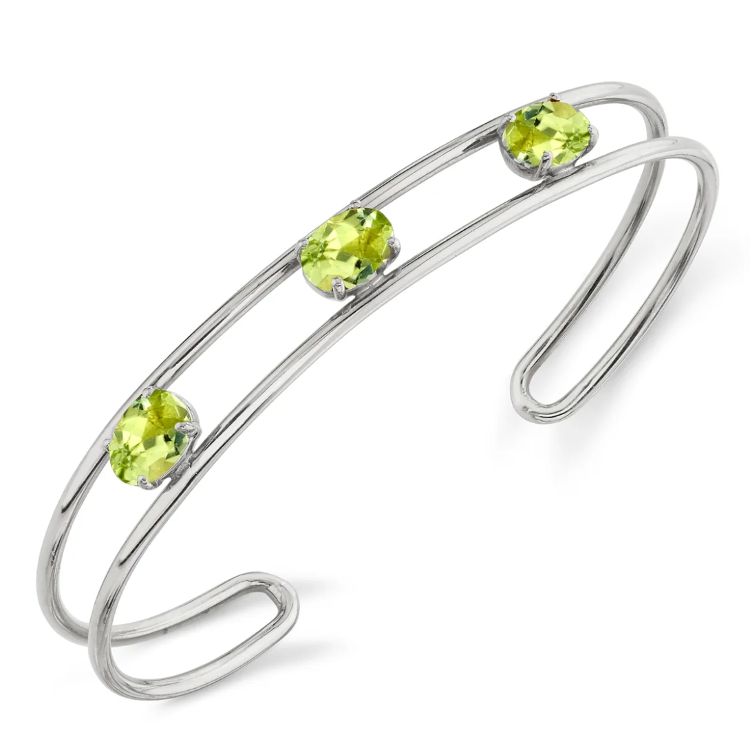 Tres Stone Double Wire Cuff