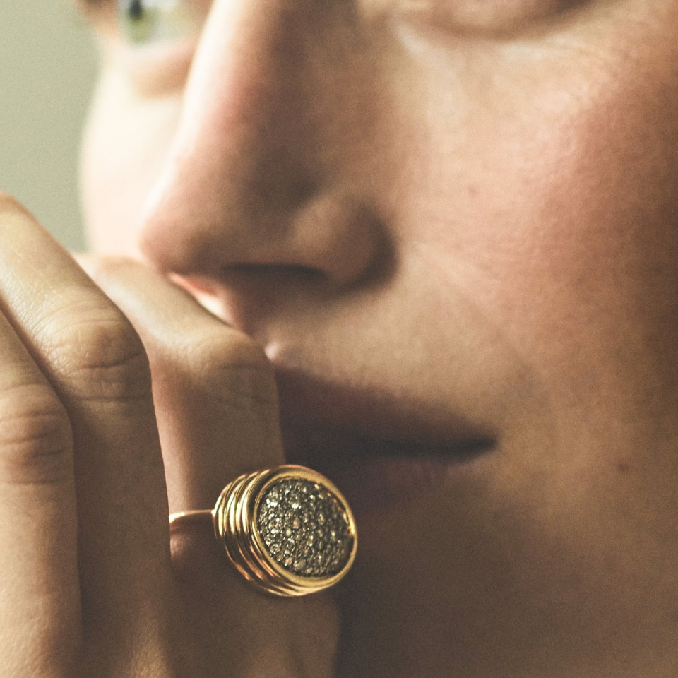 Scuba Ring With Diamonds