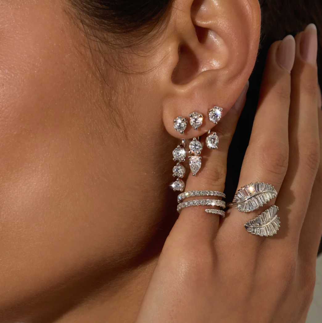 Classic Palm Leaf Diamond Ring