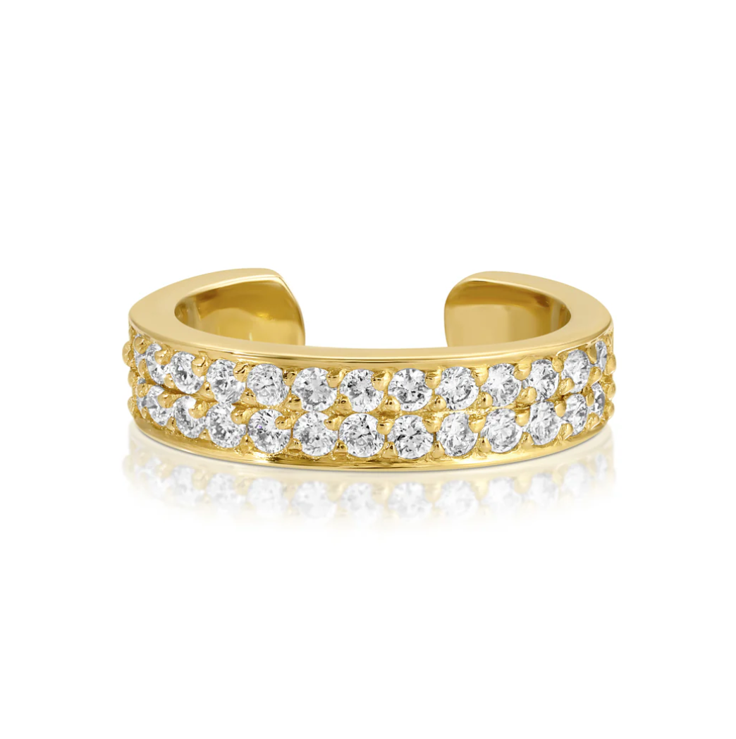 Two Row Diamond Ear Cuff