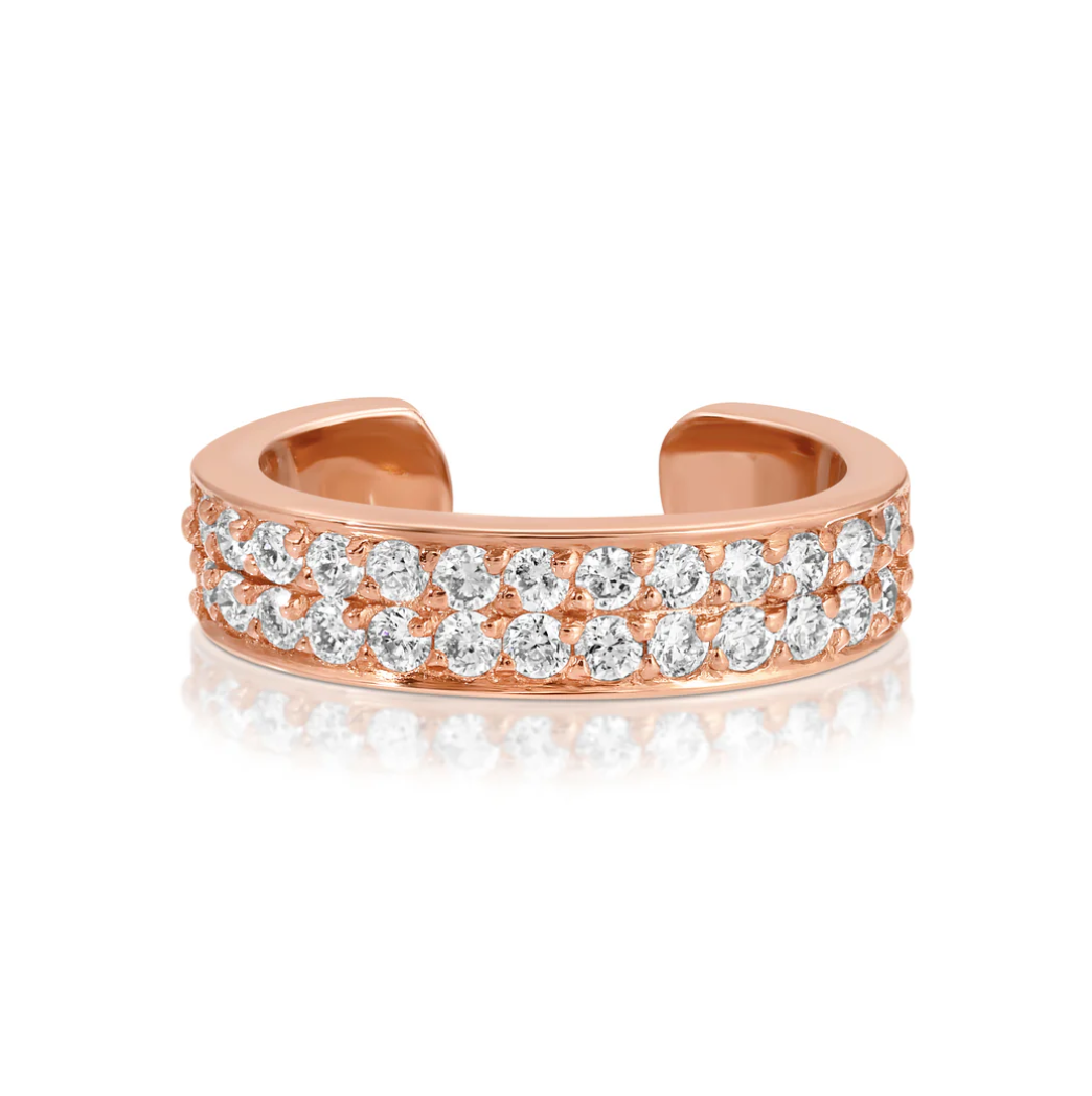 Two Row Diamond Ear Cuff