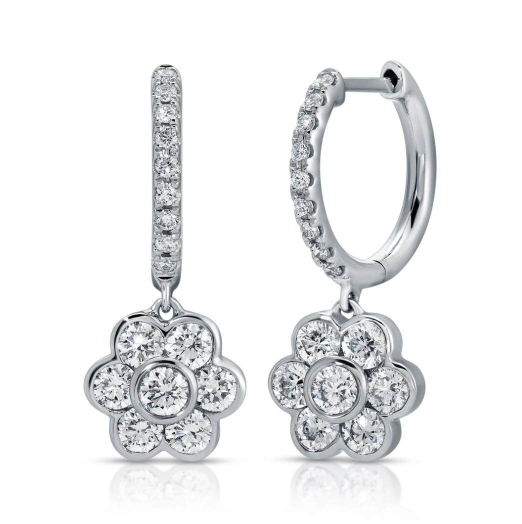 Diamond Flora Drop Huggies