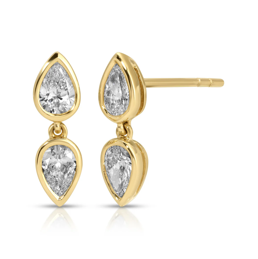 Bezeled Elodie Stud