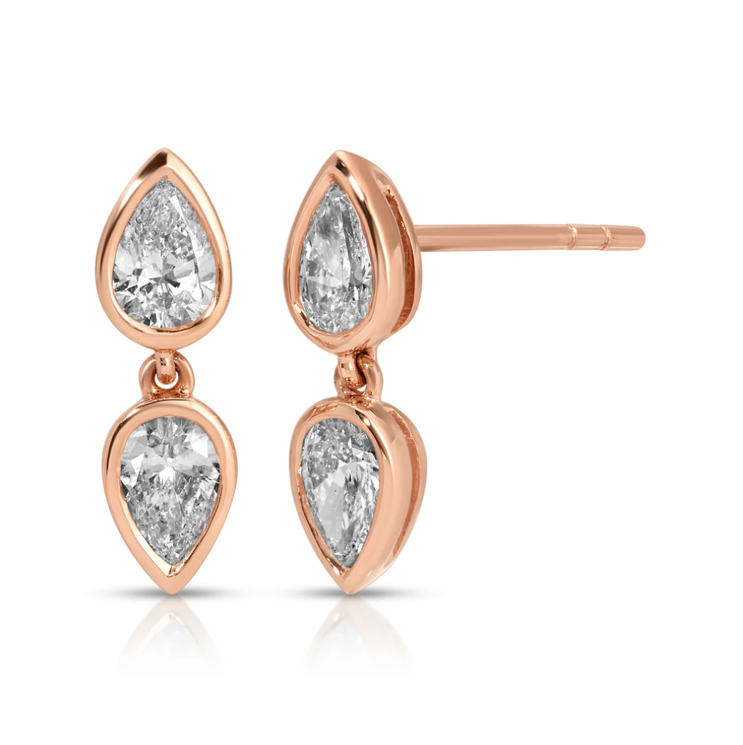 Bezeled Elodie Stud