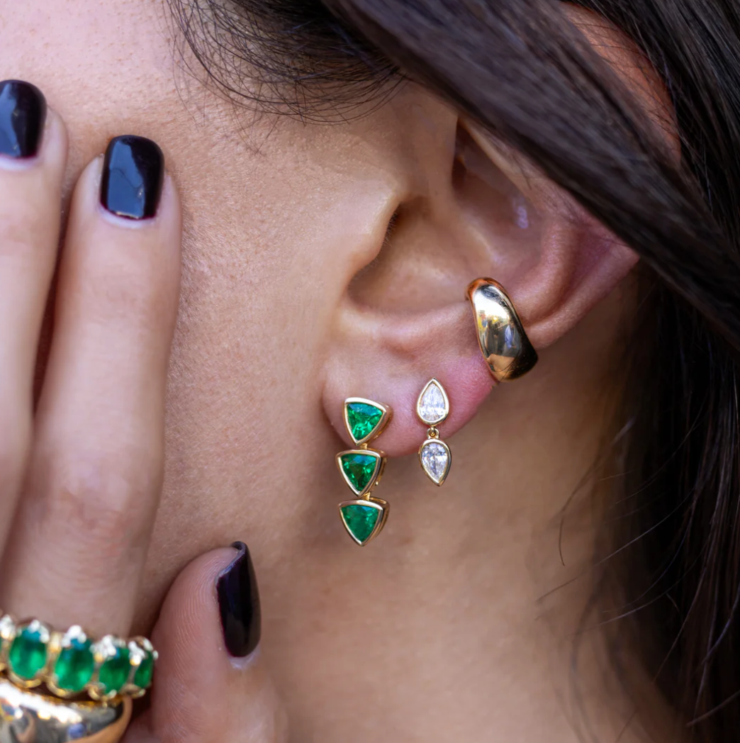 Bezeled Elodie Stud