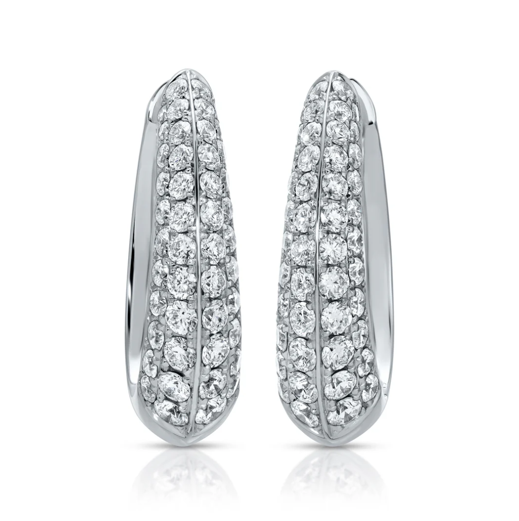 Diamond Oval Hoops