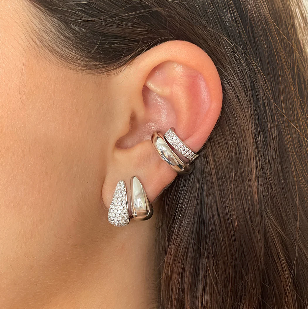 Small Diamond Claw Earrings