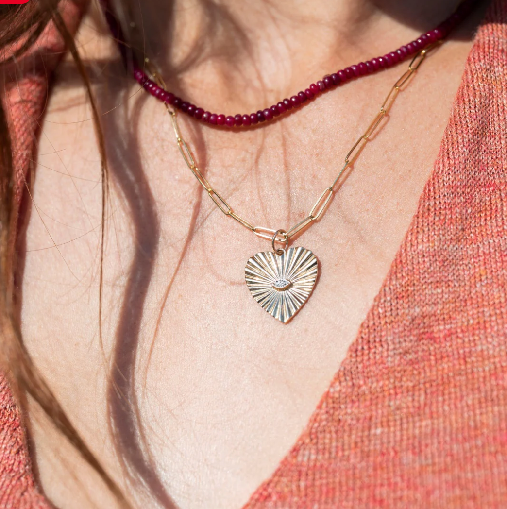 Sunbeam Heart Charm