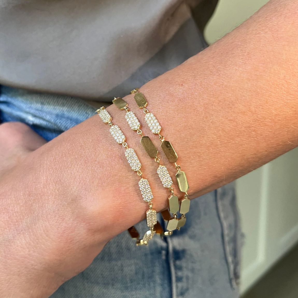 Diamond Confetti Bracelet - 3 Station