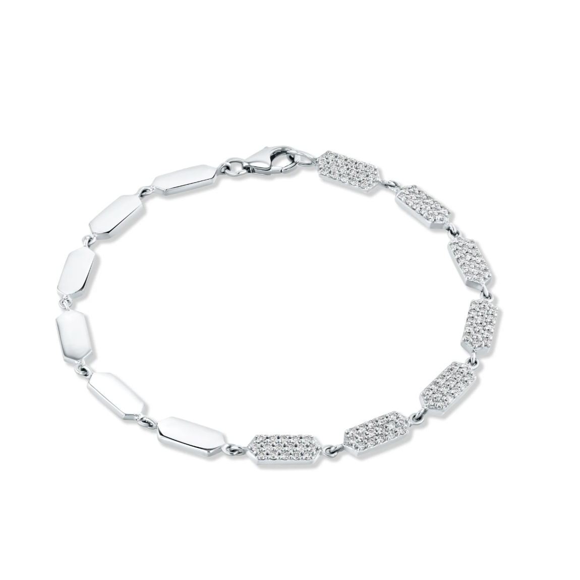 Diamond Confetti Bracelet - Half Pave