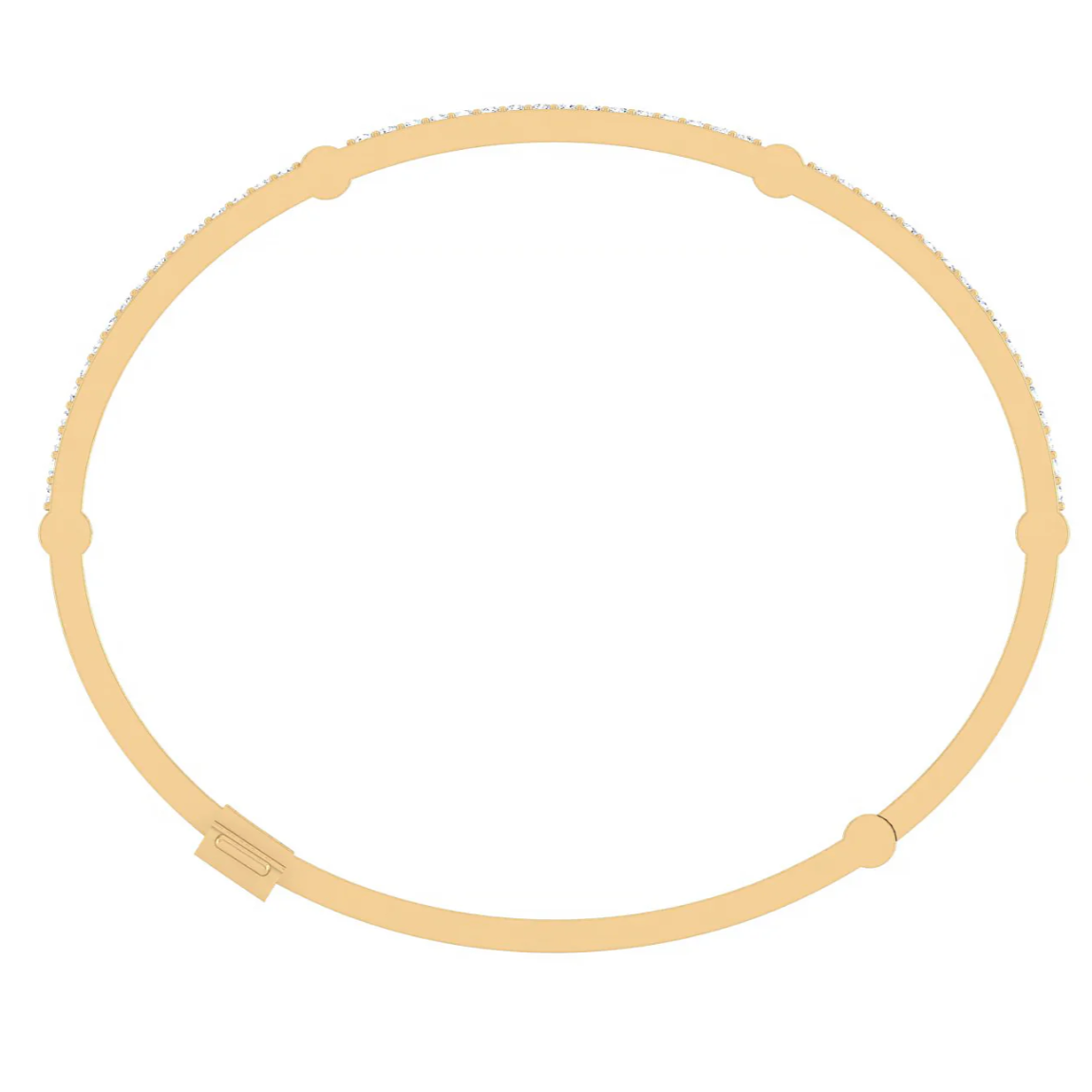 Locking Cage Bracelet With Diamonds On Lateral Bars
