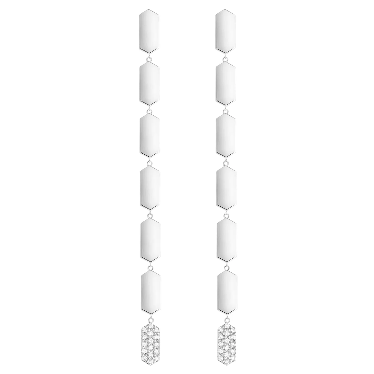 7 Tiered Diamond Drop Marquis Earrings
