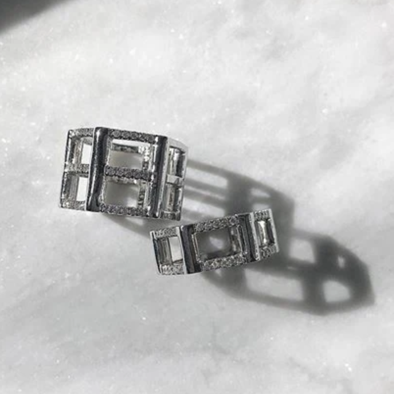 Diamond Half Cage Ring
