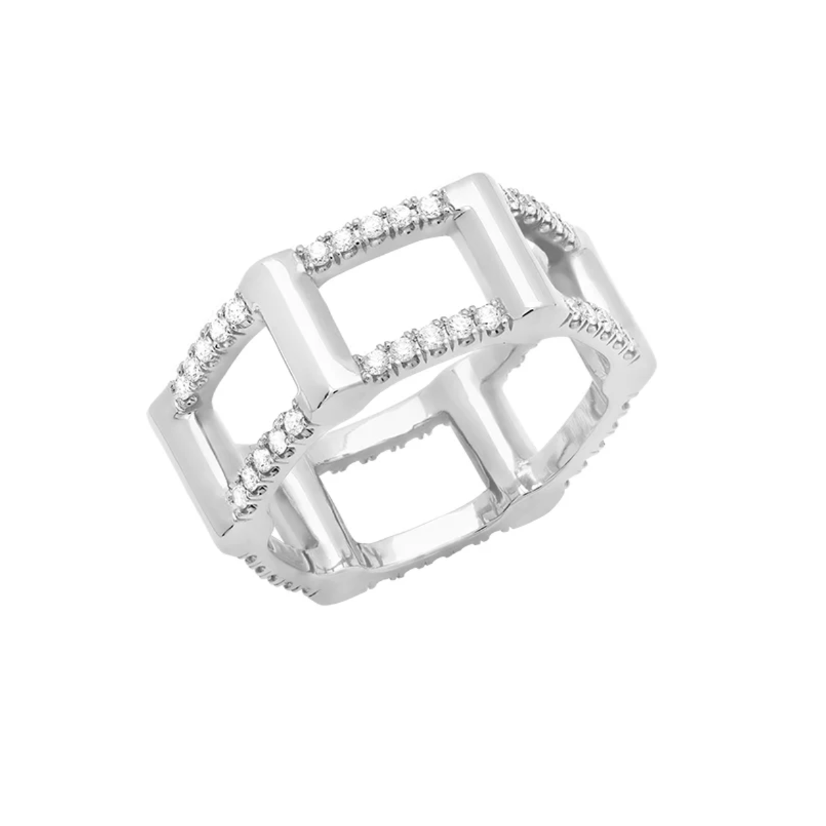 Diamond Half Cage Ring