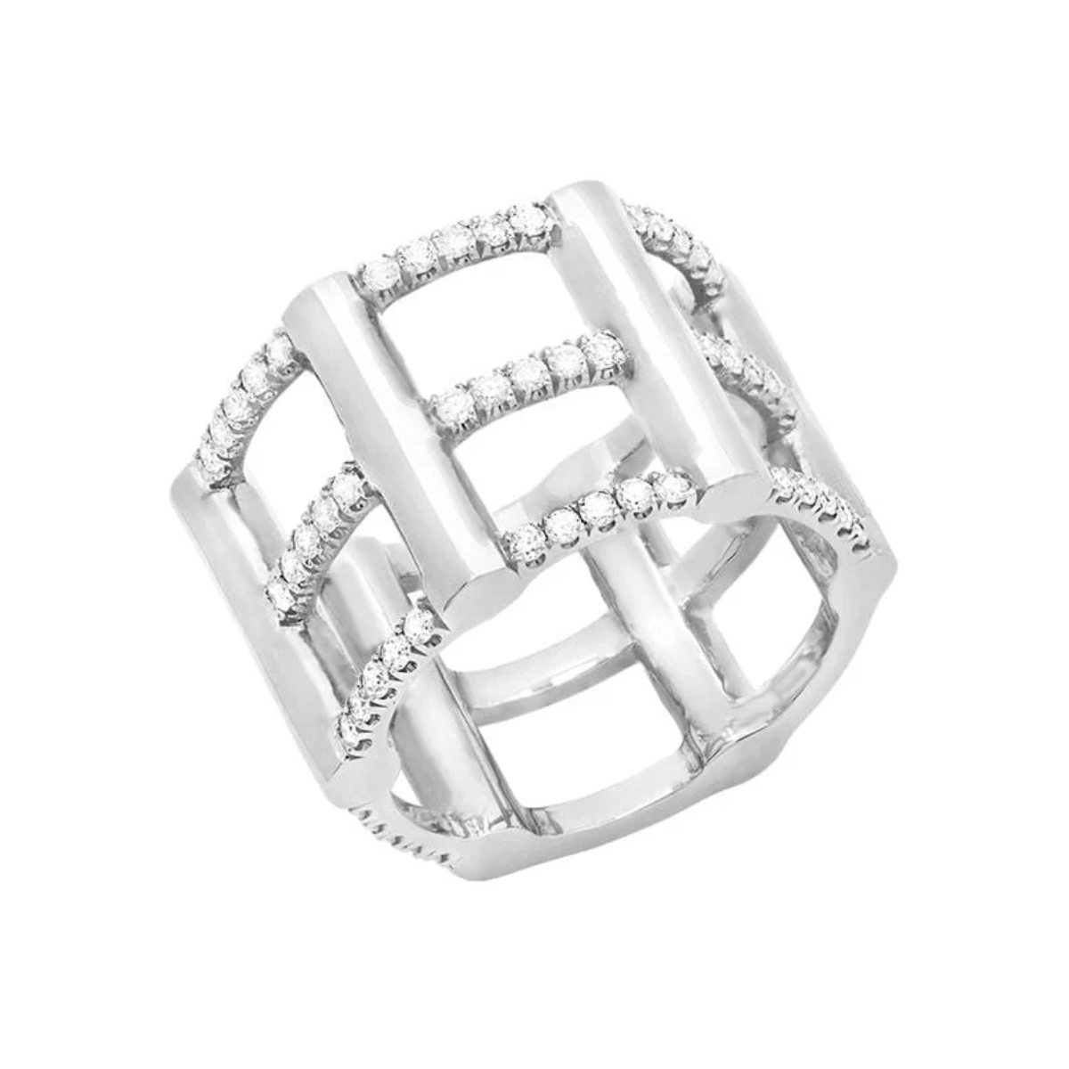 Cage Ring With Diamonds