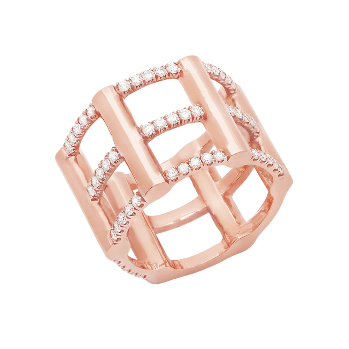 Cage Ring With Diamonds