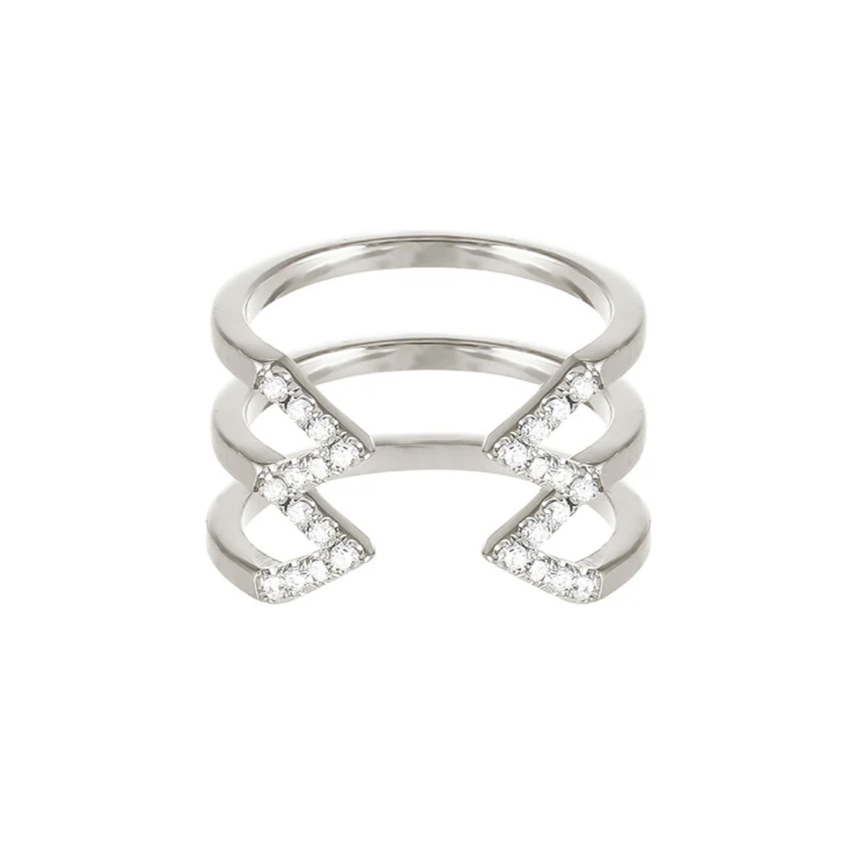 Diamond Stacked Dagger Ring