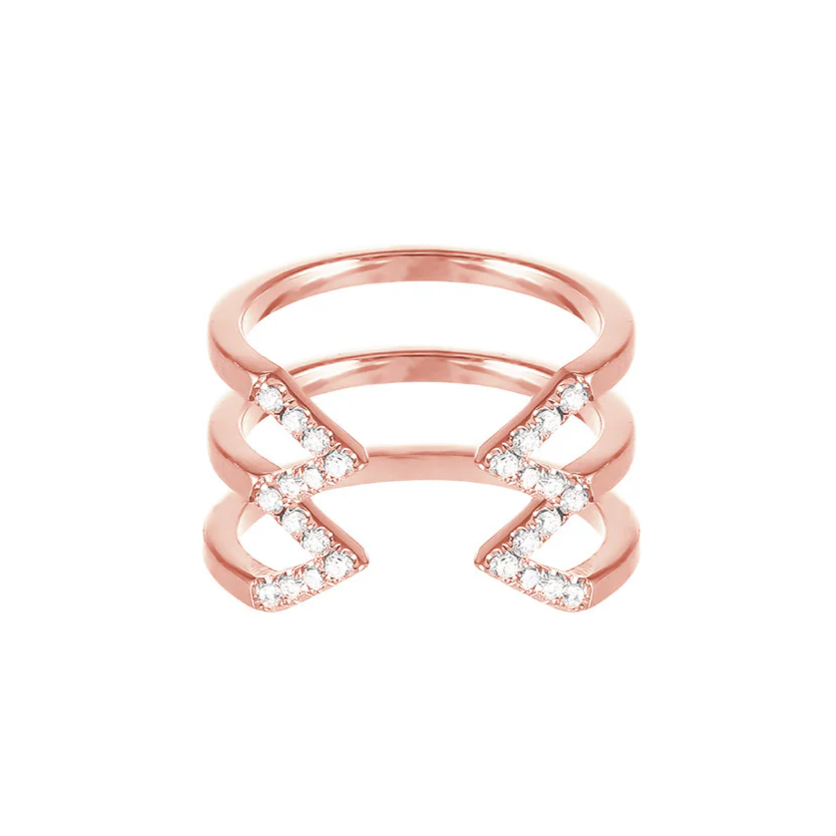 Diamond Stacked Dagger Ring