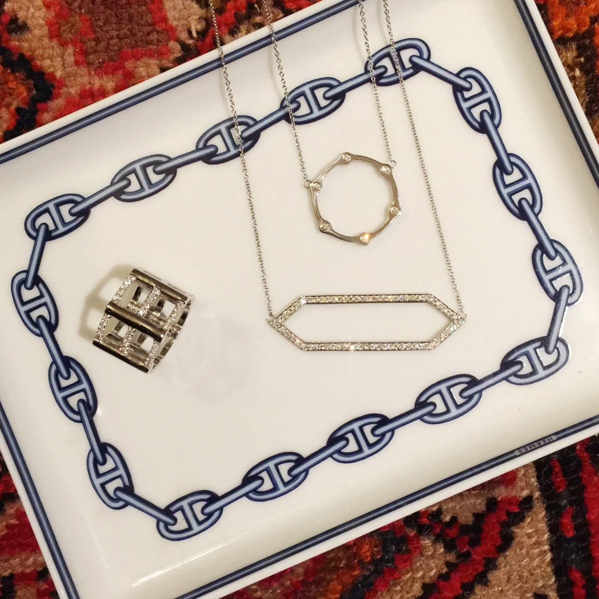 Large Diamond Marquis Necklace