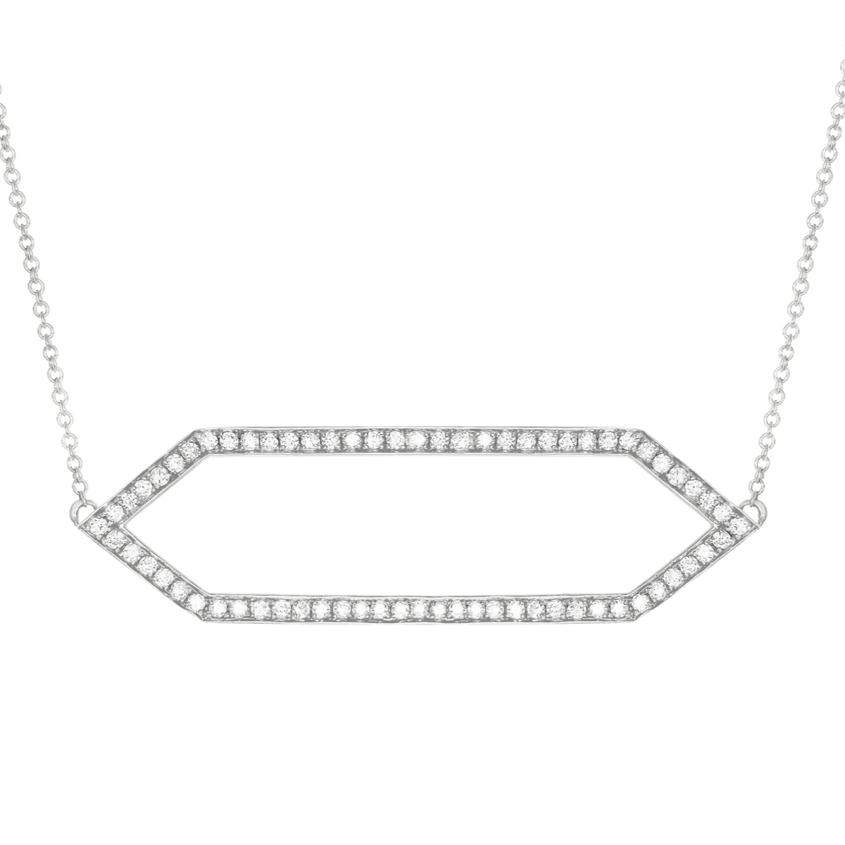 Large Diamond Marquis Necklace