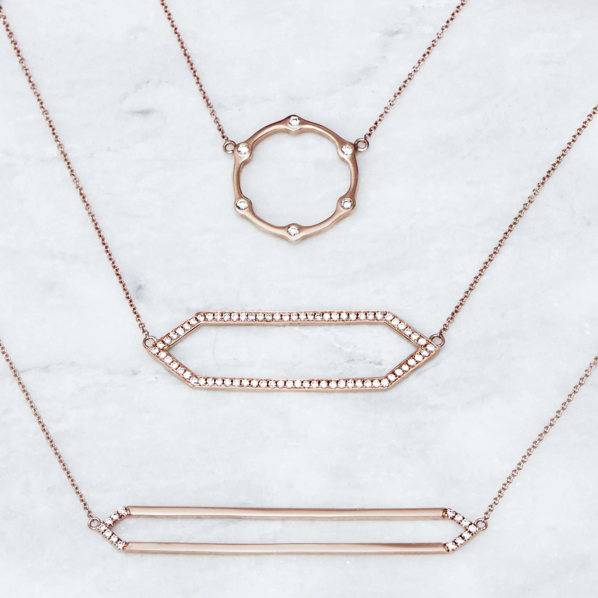 Large Diamond Marquis Necklace