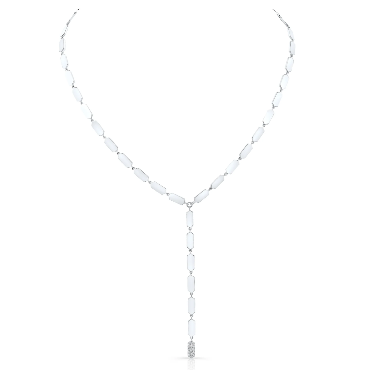 Confetti Lariat Diamond Drop Necklace