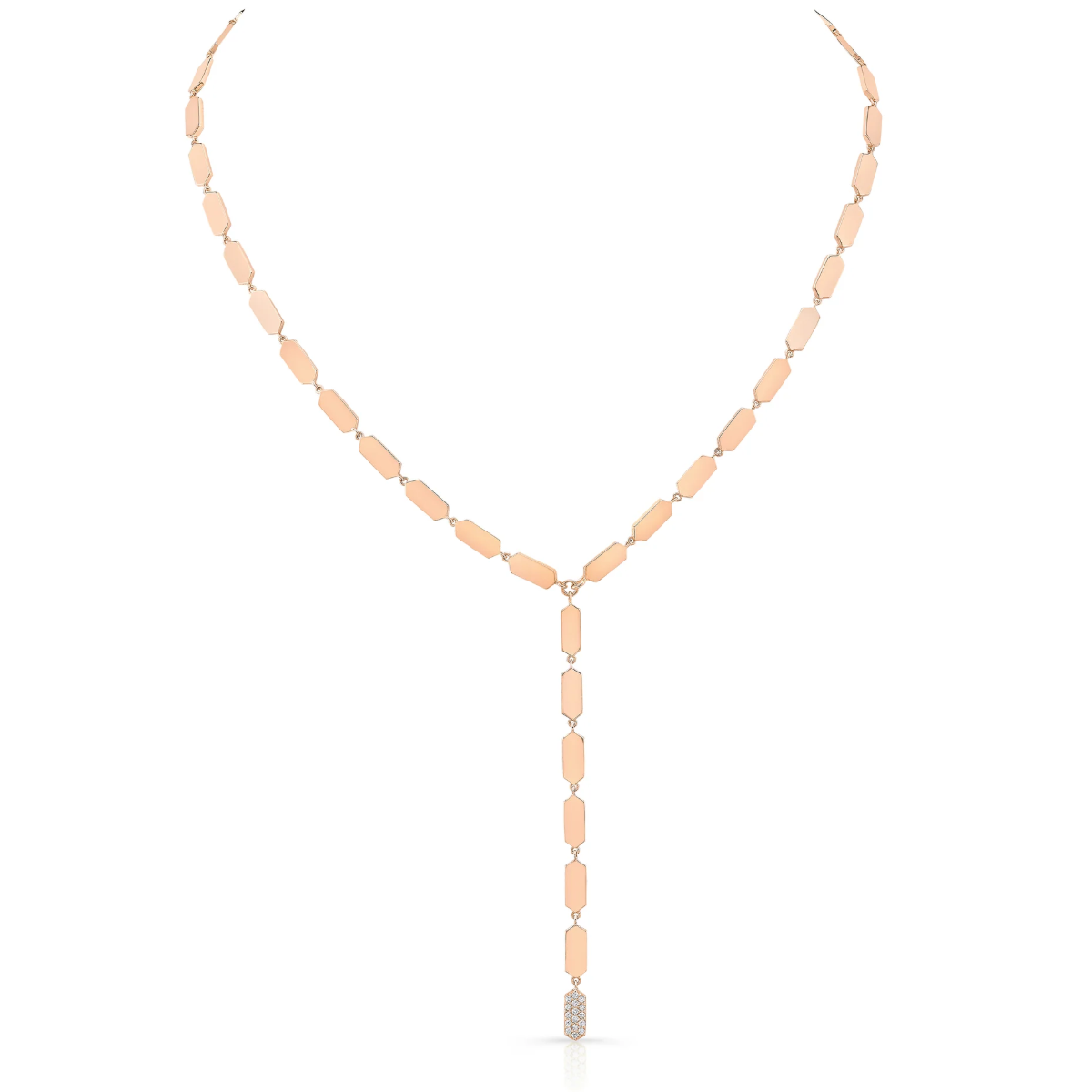 Confetti Lariat Diamond Drop Necklace