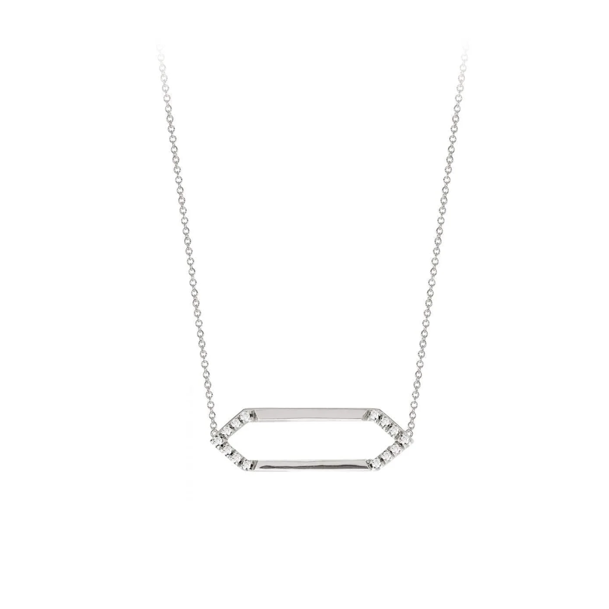 Mini Marquis Necklace with Diamond Points