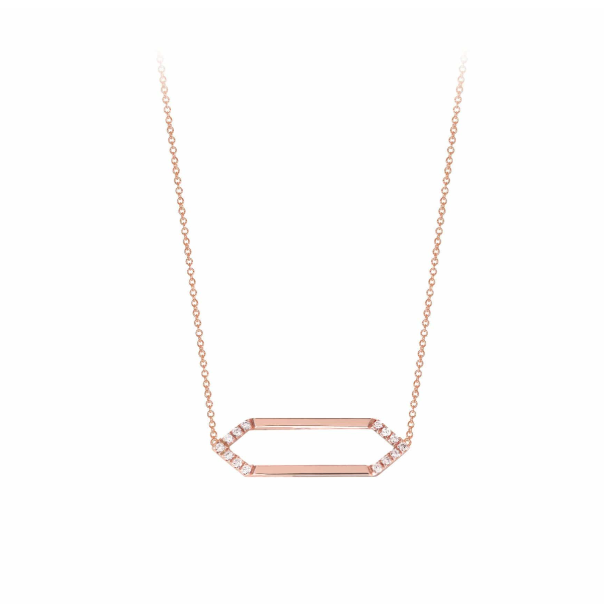 Mini Marquis Necklace with Diamond Points
