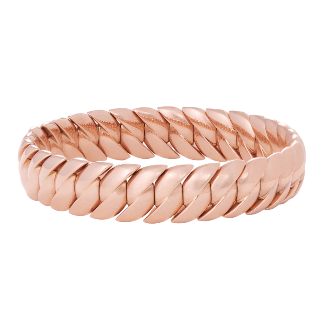 Narrow Polish Wave Link Bracelet