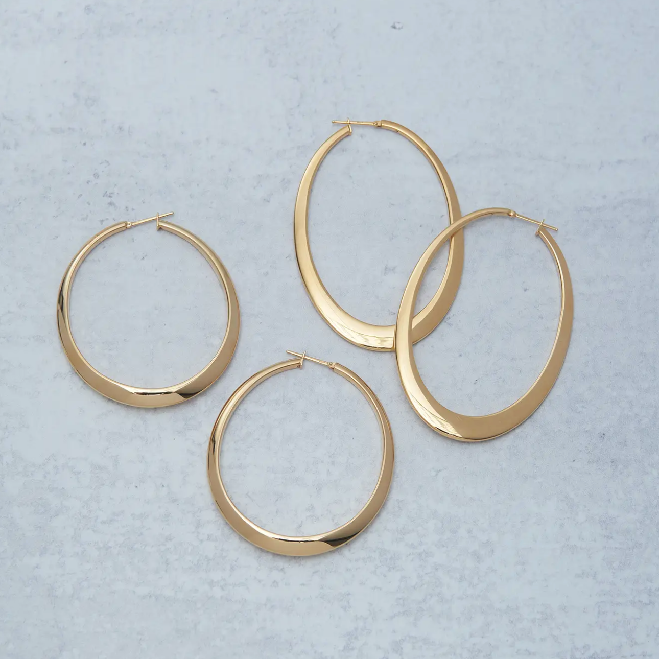 Oval Hoop Earrings