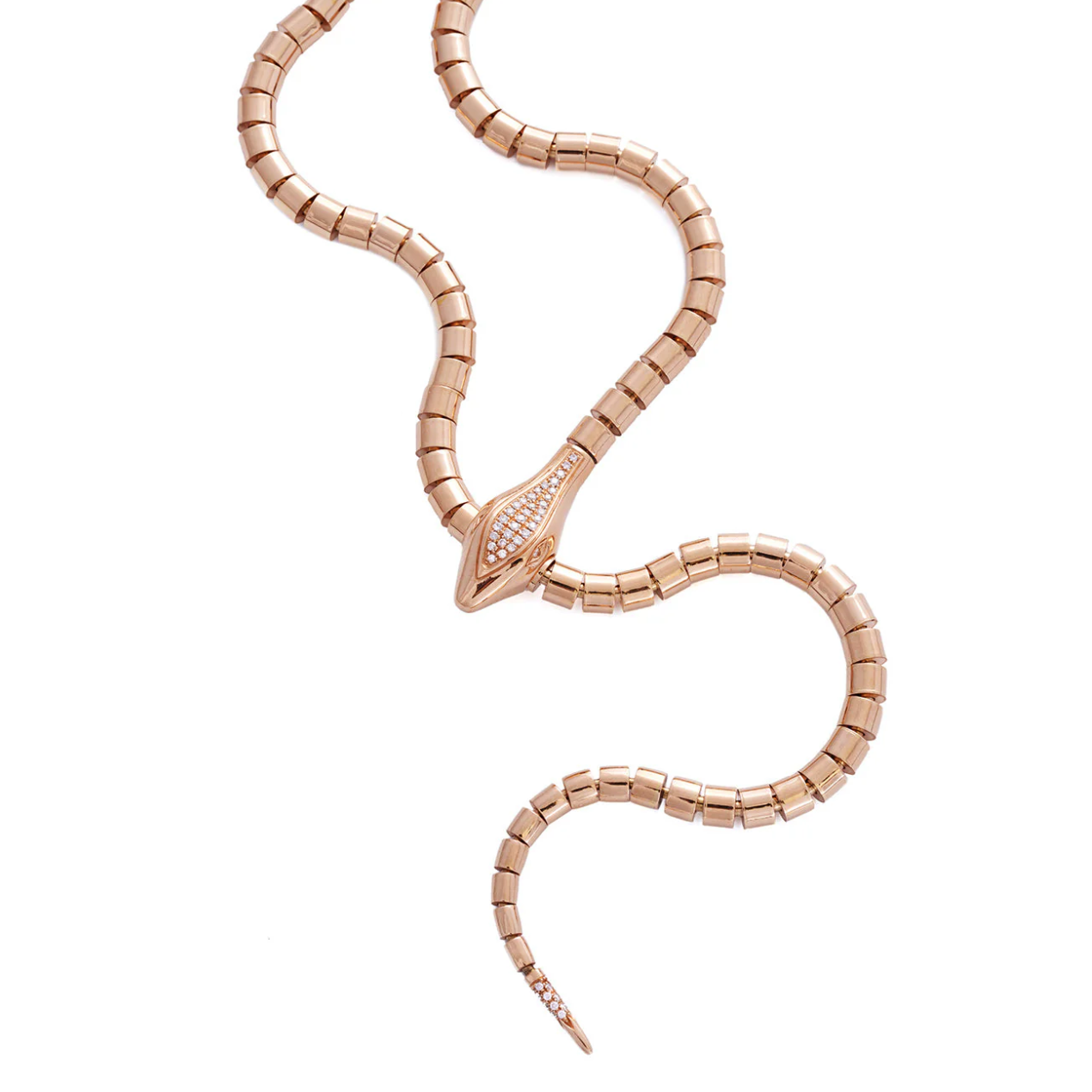 Wrap Around Snake Lariat With Diamonds