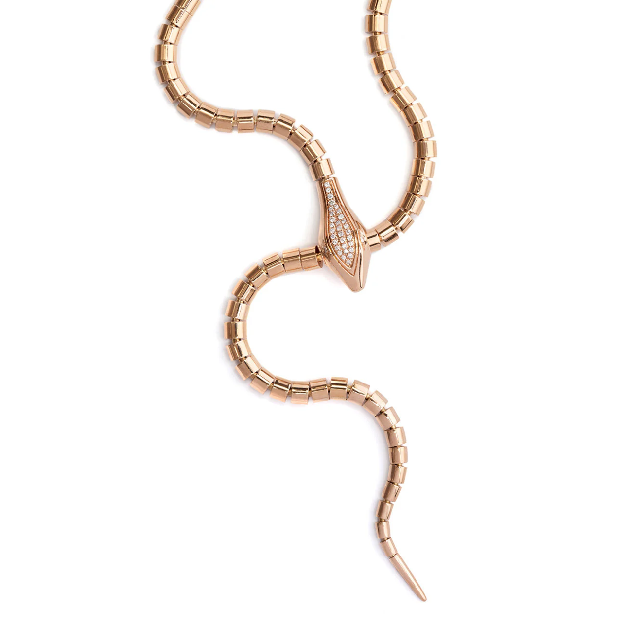 Wrap Around Snake Lariat With Diamonds