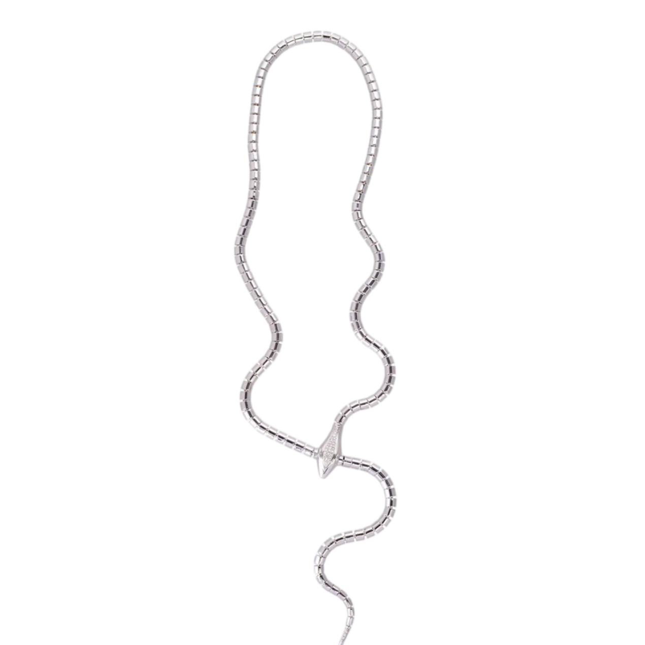 Wrap Around Snake Lariat With Diamonds
