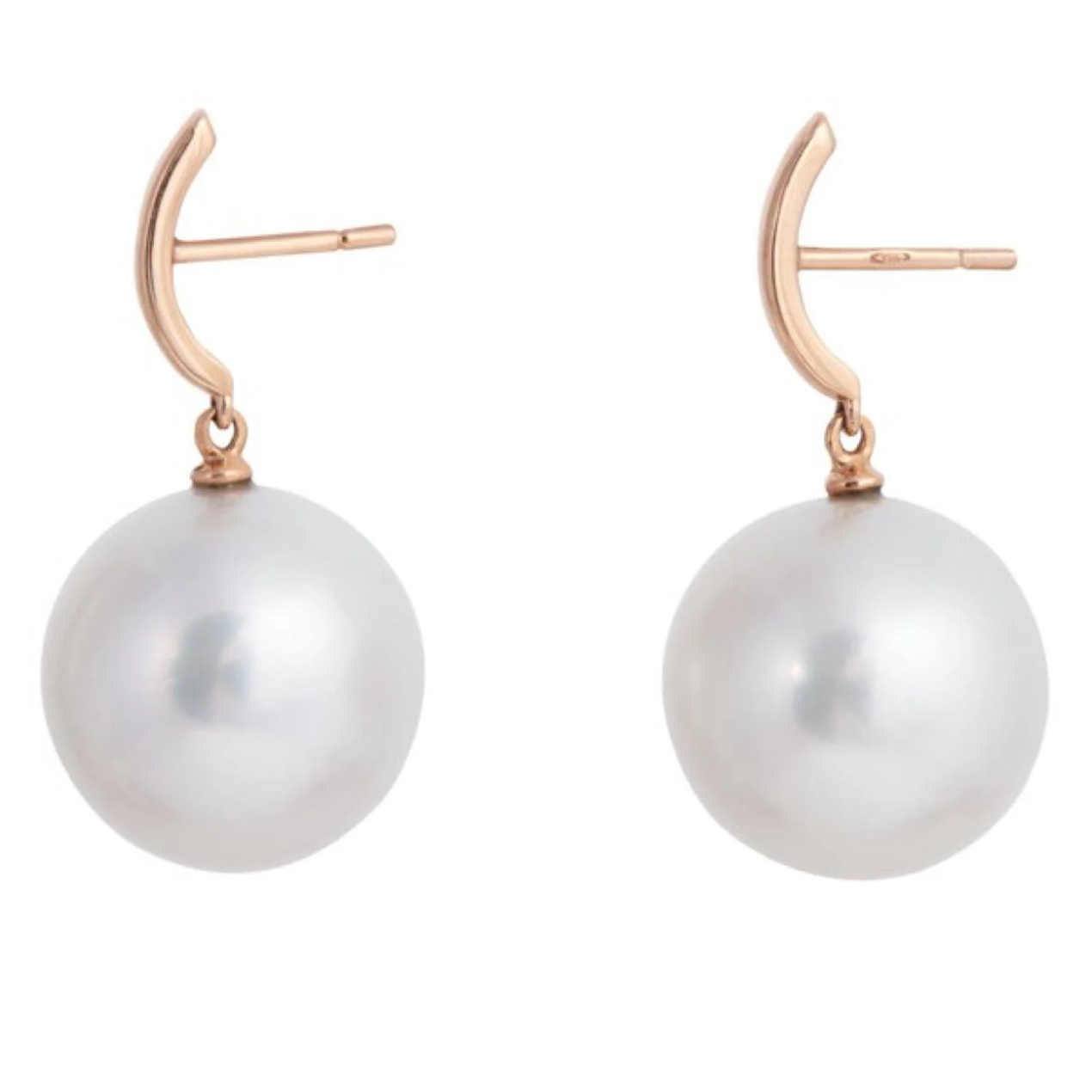 Floating Pearl Earrings With Bar Top