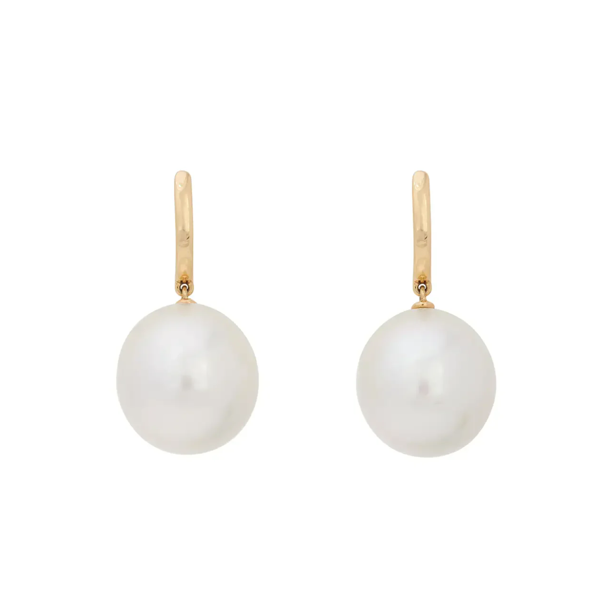 Floating Pearl Earrings With Bar Top