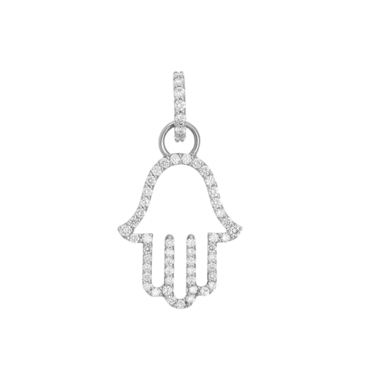 Hamsa Charm With Diamonds
