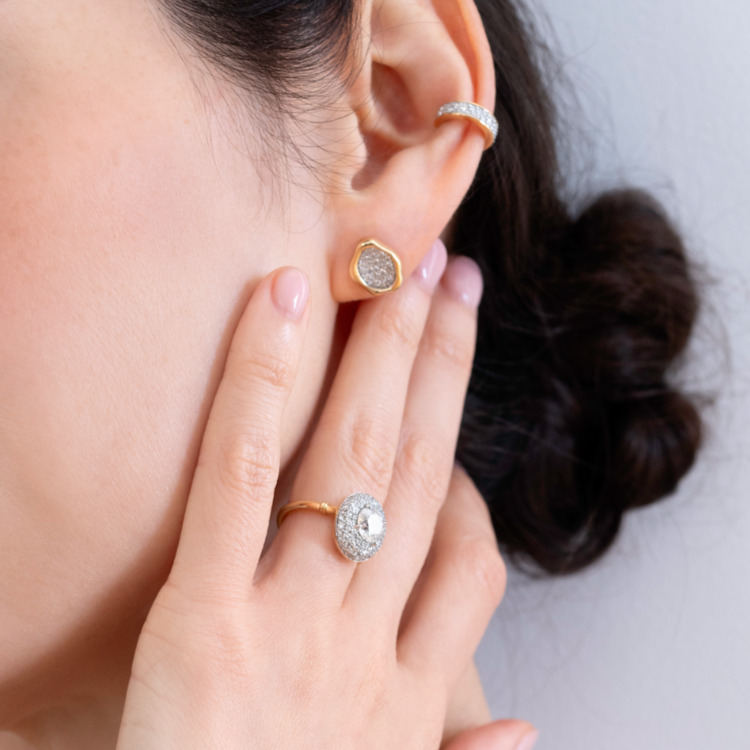 Signature Scattered Pave Ear Cuff