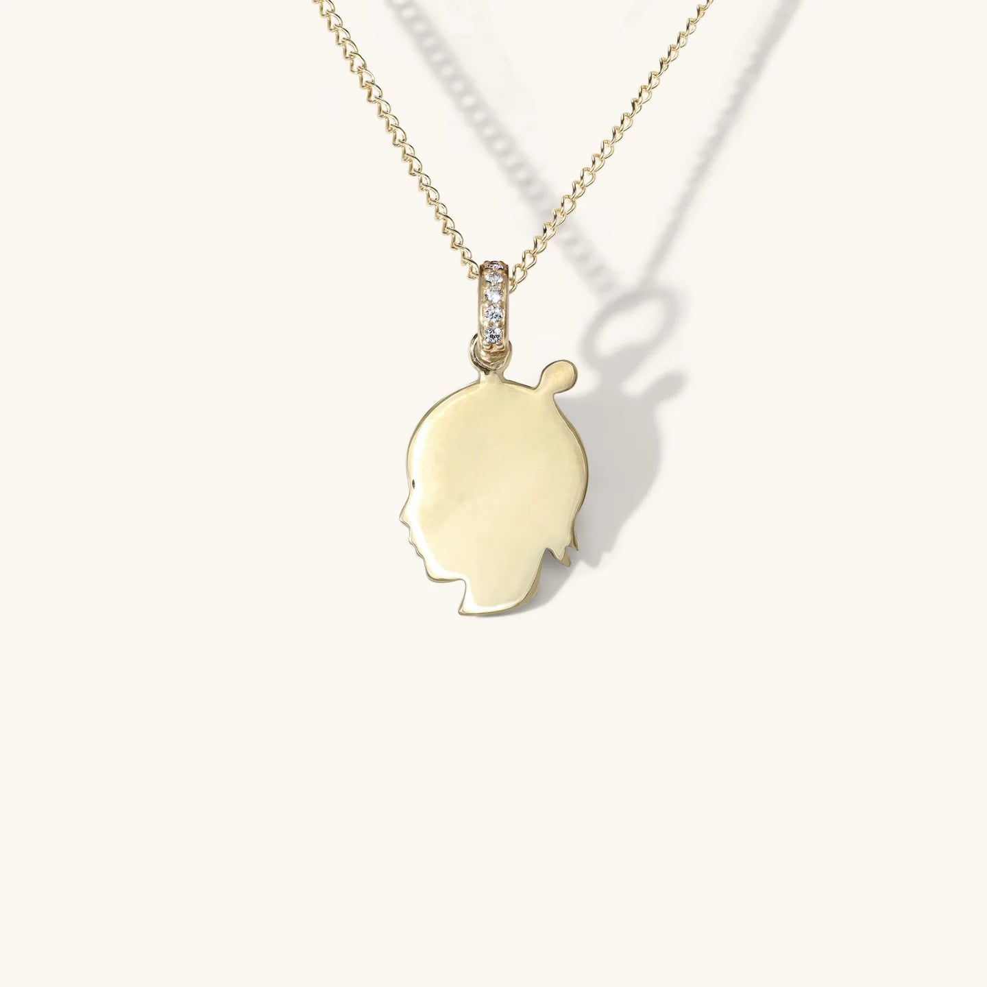 Customized Silhouetted Portrait Pendant