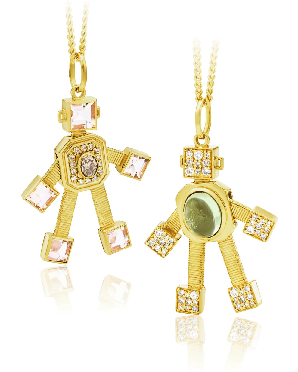 Sogno Van Robot Maxi Pendant Champagne Diamond Morganite